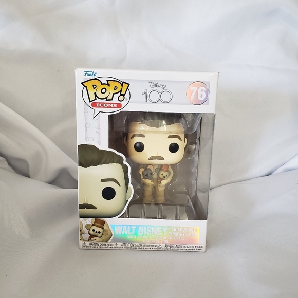 Funko Pop Icons Disney 100 Walt Disney Dumbo & Timothy Vinyl Figure 2023 #76 - Picture 8 of 8